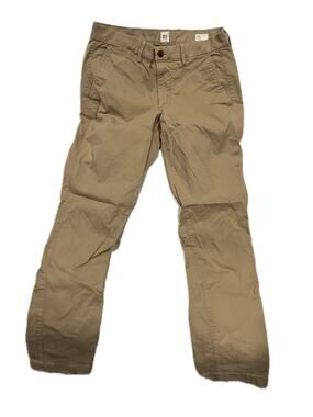 The Gap Athletic Fit Tan Flat Front Chinos Mens 32x32
